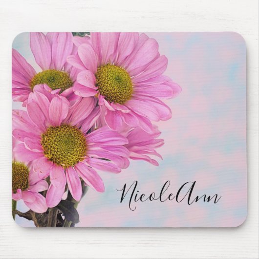 Roze Daisies Muismat (Voorkant)