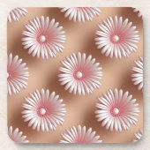 Roze Daisies Plastic Onderzetter Set (Voorkant)