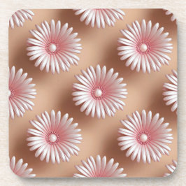 Roze Daisies Plastic Onderzetter Set