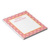 Roze Daisies Retro Mitzvah Note Meisjes Notitieblo Notitieblok (Schuin)