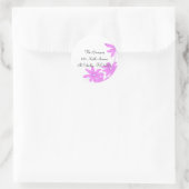 Roze Daisies Return Address Ronde Sticker (Tas)