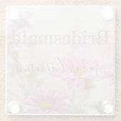 Roze Daisies Romantische achtergrond Glas Onderzet Glazen Onderzetter (Achterkant)