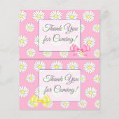 Roze Daisies Thleed baby shower games Flyer (Achterkant)