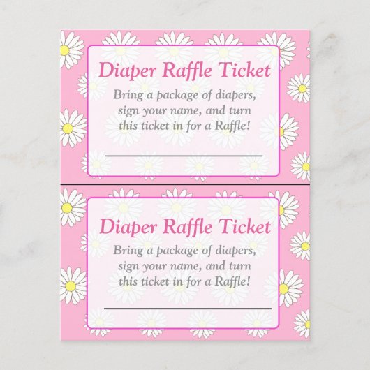 Roze Daisies Thleed baby shower games Flyer (Voorkant)