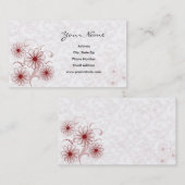 Roze Daisies Visitekaartje (Voorkant / Achterkant)