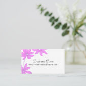 Roze Daisies Wedding Website Informatiekaartje (Staand voorkant)