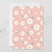 Roze Daisy 90ste verjaardag uitnodiging (Achterkant)