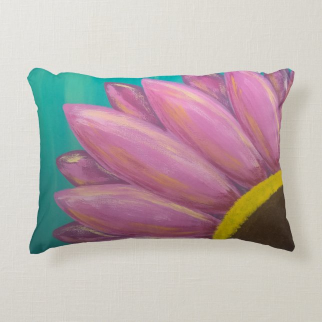 Roze Daisy Accent Pillow Decoratief Kussen (Voorkant)