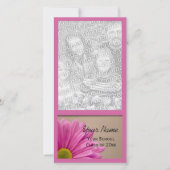 Roze Daisy Afstuderen Aankondiging Fotokaart (Voorkant)