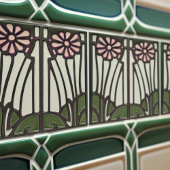 Roze Daisy Art Deco Bloemen Wanddecoratie Art Nouv Tegeltje