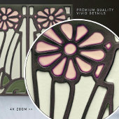 Roze Daisy Art Deco Bloemen Wanddecoratie Art Nouv Tegeltje