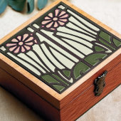 Roze Daisy Art Deco Bloemen Wanddecoratie Art Nouv Tegeltje