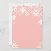 Roze Daisy Baby shower Kaart (Achterkant)