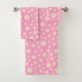 Roze Daisy Bath Towel Set Bad Handdoek (Insitu)