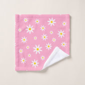 Roze Daisy Bath Towel Set Bad Handdoek (Wasdoekje)