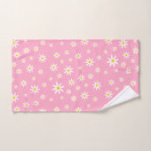 Roze Daisy Bath Towel Set Bad Handdoek (Handdoek)