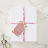 Roze Daisy Bedankt Baby Shower Cadeaulabel (Met Touw)