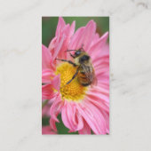 Roze Daisy Bee Flower Photography Visitekaartje (Achterkant)
