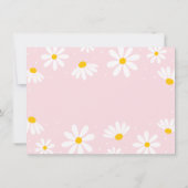 Roze Daisy Birthday Bedankkaart (Achterkant)