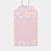 Roze Daisy Birthday Dank je Cadeaulabel (Achterkant)