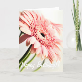 Roze Daisy Birthday Kaart