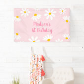 Roze Daisy Birthday Spandoek (Insitu)