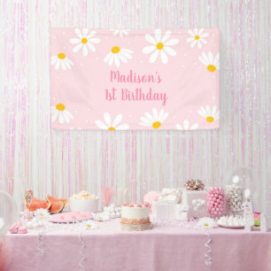 Roze Daisy Birthday Spandoek