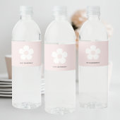 Roze Daisy Birthday Waterfles Etiket