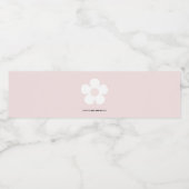 Roze Daisy Birthday Waterfles Etiket (Enkel label)