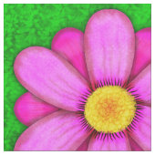 Roze Daisy Bloem op Groen Mooi Patroon Stof (Close Up)
