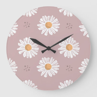 Roze Daisy: Bloemen herhalen patroon. Grote Klok