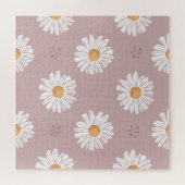 Roze Daisy: Bloemen herhalen patroon. Legpuzzel (Horizontaal)