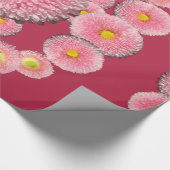 Roze Daisy Bloemen Inpakpapier (Hoek)