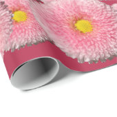 Roze Daisy Bloemen Inpakpapier (Rol Hoek)
