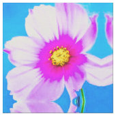Roze Daisy Blues Stof (Close Up)