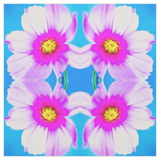 Roze Daisy Blues Stof (Swatch)