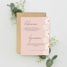 Roze Daisy boeken en luiers voor Baby shower