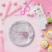 roze daisy bouquet voor verjaardagsfeest papieren bordje (Feest)