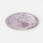 roze daisy bouquet voor verjaardagsfeest papieren bordje (Gekanteld)