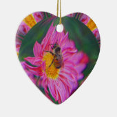 Roze Daisy Bumble Bee Abstract Art Ornament (Rechts)