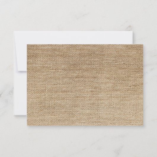 Roze Daisy Burlap Wedding RSVP-reactiekaart RSVP Kaartje (Achterkant)