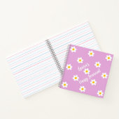 Roze Daisy-Chain Dagboek Notitieboek (Binnen)