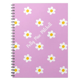 Roze Daisy-Chain Klassiek Notitieboek