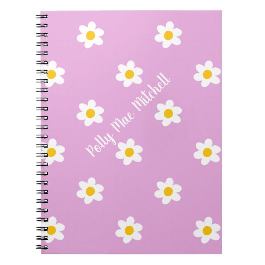 Roze Daisy-Chain Klassiek Notitieboek (Voorkant)