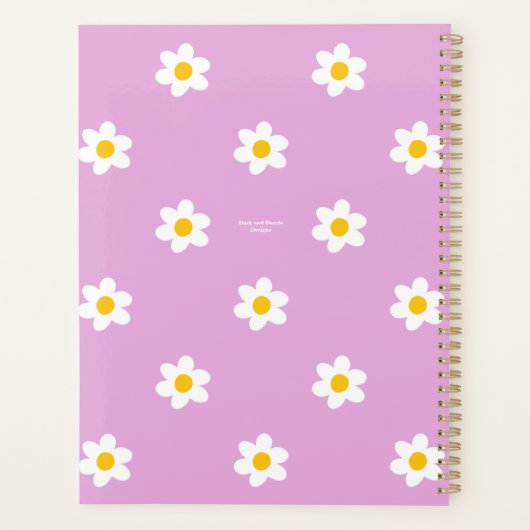 Roze Daisy-Chain Student Planner (Achterkant)