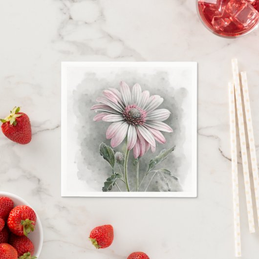 Roze Daisy Cocktail servetten (Insitu)