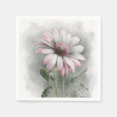 Roze Daisy Cocktail servetten (Voorkant)