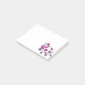 Roze Daisy Cow Post-it® Notes (Schuin)