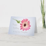 Roze daisy Daughter Birthday-kaart Kaart<br><div class="desc">Daisy-bloem in een zacht licht.</div>