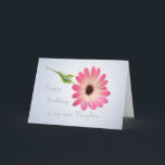 Roze daisy Dochter Verjaardag kaart<br><div class="desc">Daisy bloem in een zacht licht.</div>